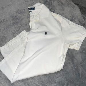 Mens Polo Ralph Lauren White Polo Size Large